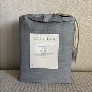 NWT California King 400 Thread Count Rayon from Bamboo Sheet Dark Gray Casaluna